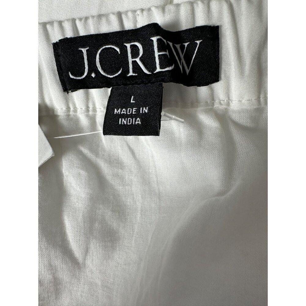 J.Crew Skirt Women L White Eyelet Scalloped Hem Mini Flared Cotton Old Money - Picture 3 of 13